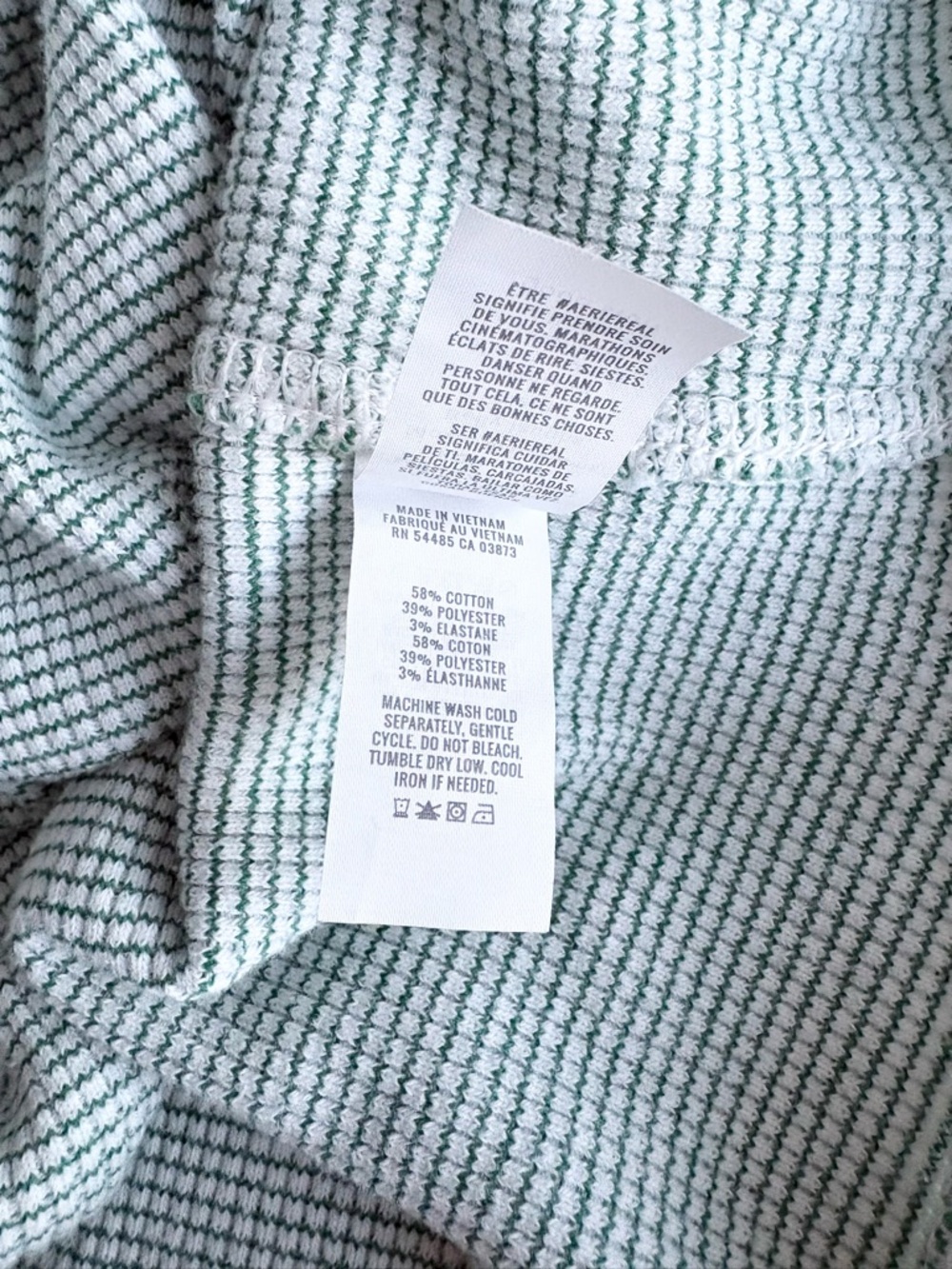 Aerie Green Long Weekend Waffle Sweatshirt - Picture 5 of 5